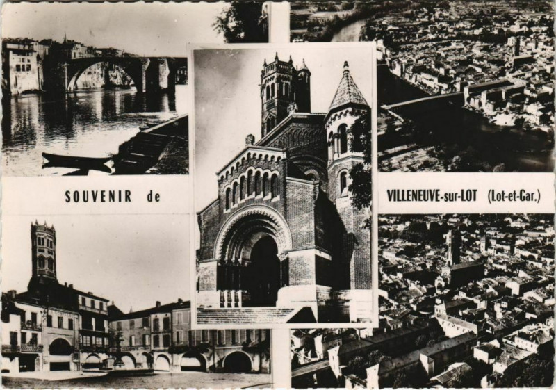 Carte postale ancienne Villeneuve sur Lot Souvenir France à Villeneuve-sur-Lot