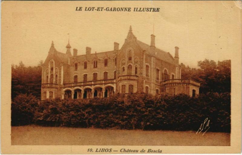Carte postale ancienne Libos Chateau de Boscla France