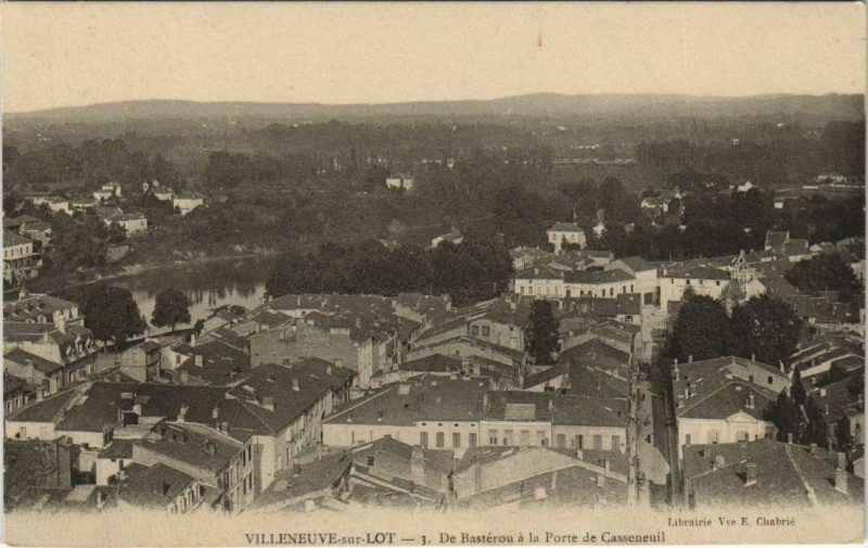 Carte postale ancienne Villeneuve sur Lot De Basterou a la Porte France à Villeneuve-sur-Lot