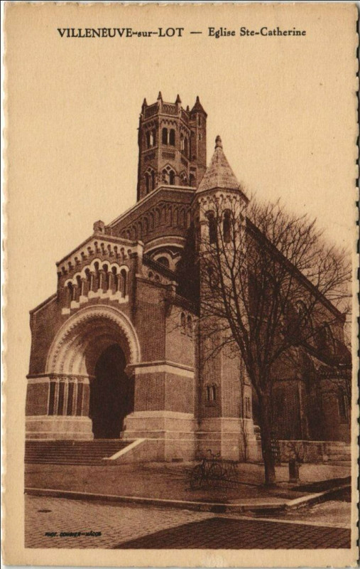 Carte postale ancienne Villeneuve sur Lot Eglise Sainte-Catherine France à Villeneuve-sur-Lot
