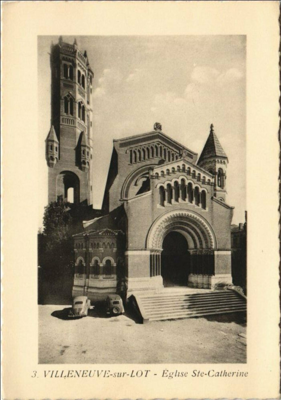 Carte postale ancienne Villeneuve sur Lot Eglise Sainte-Catherine France à Villeneuve-sur-Lot