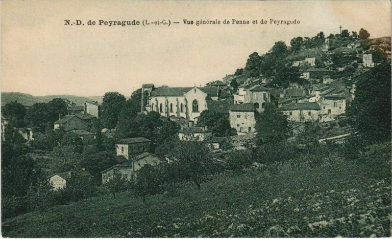 Carte postale ancienne N.D de Peyragude Vue Generale France