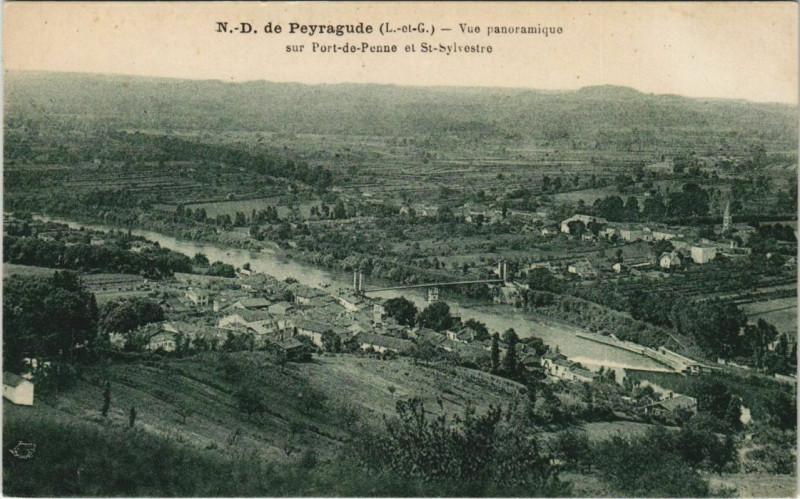 Carte postale ancienne N.D de Peyragude Vue Panoramique France