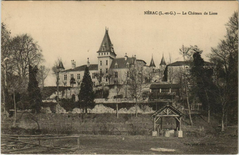 Carte postale ancienne Nerac Le Chateau de Lisse France