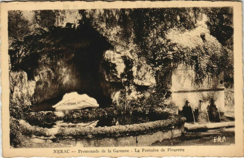 Carte postale ancienne Nerac Promenade de la Garenne France