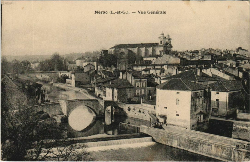 Carte postale ancienne Nerac Vue Generale France
