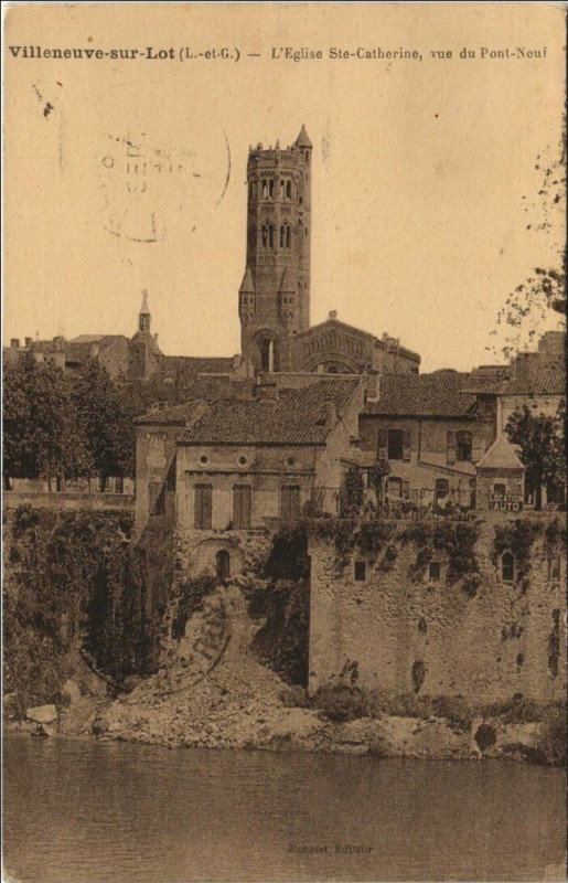 Carte postale ancienne Villeneuve sur Lot L'Eglise Sainte-Catherine France à Villeneuve-sur-Lot