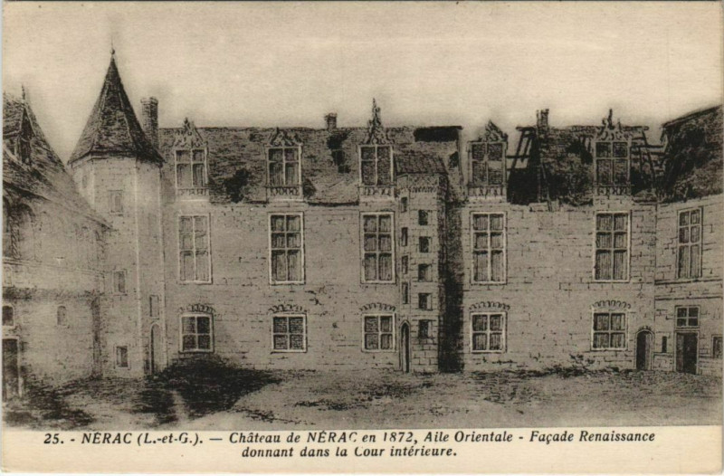 Carte postale ancienne Nerac Chateau France
