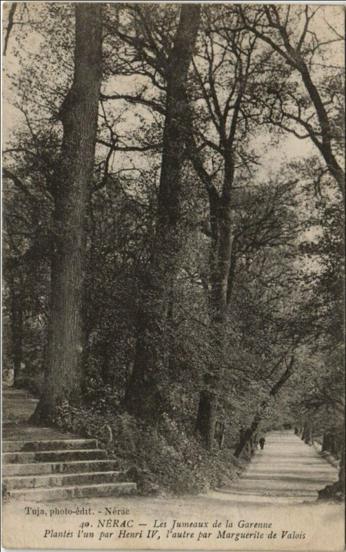 Carte postale ancienne Nerac Les Jumeaux de la Garenne France