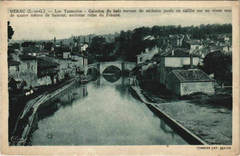 Carte postale ancienne Nerac Les Tanneries France
