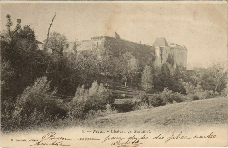 Carte postale ancienne Nerac Chateau de Seguinot France