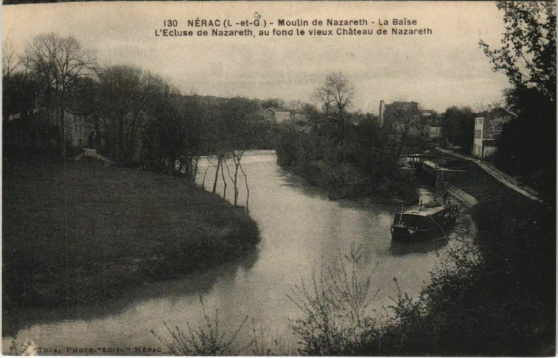 Carte postale ancienne Nerac Moulin de Nazareth France