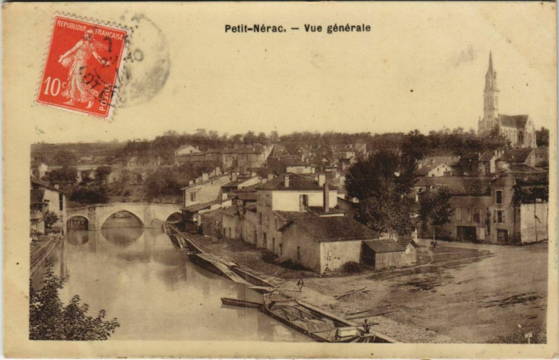 Carte postale ancienne Nerac Vue Generale France