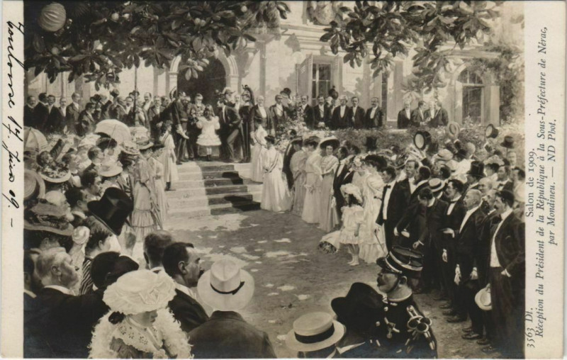 Carte postale ancienne Nerac Reception du President de la Rep. France