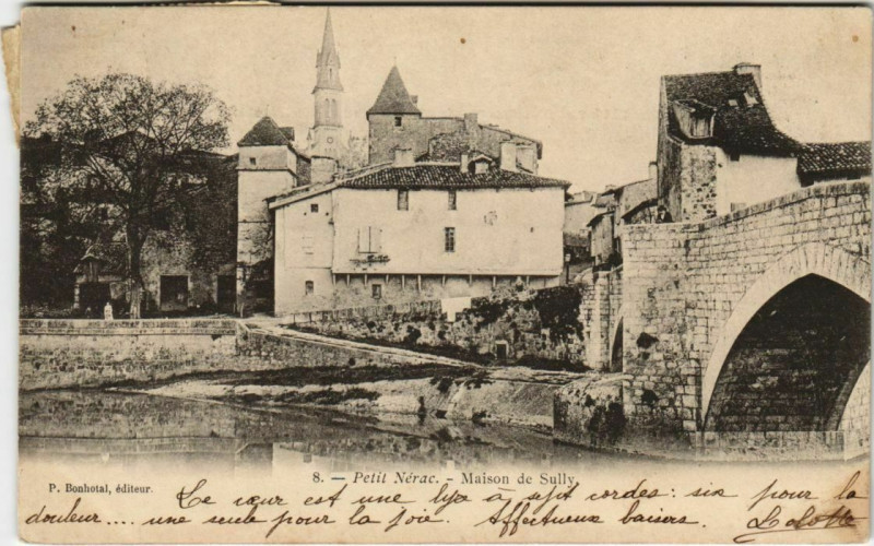 Carte postale ancienne Nerac Petit Nerac, Maison de Sully France