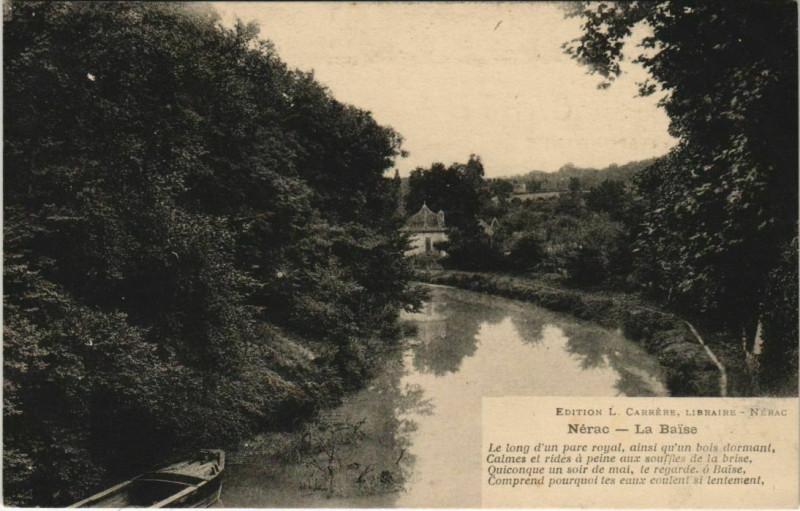 Carte postale ancienne Nerac La Baise France