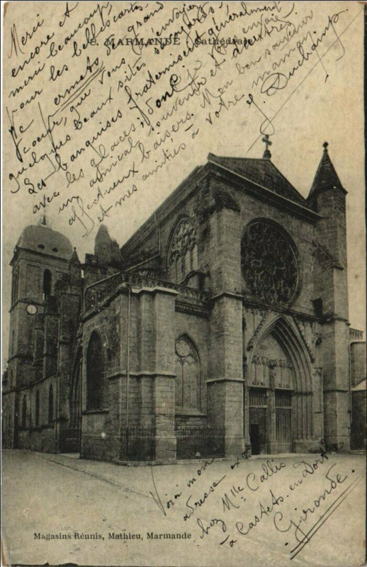Carte postale ancienne Marmande Cathedrale France à Marmande