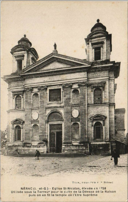 Carte postale ancienne Nerac Eglise St.Nicolas France