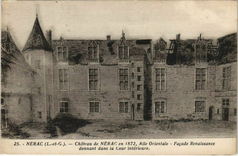 Carte postale ancienne Nerac Chateau France
