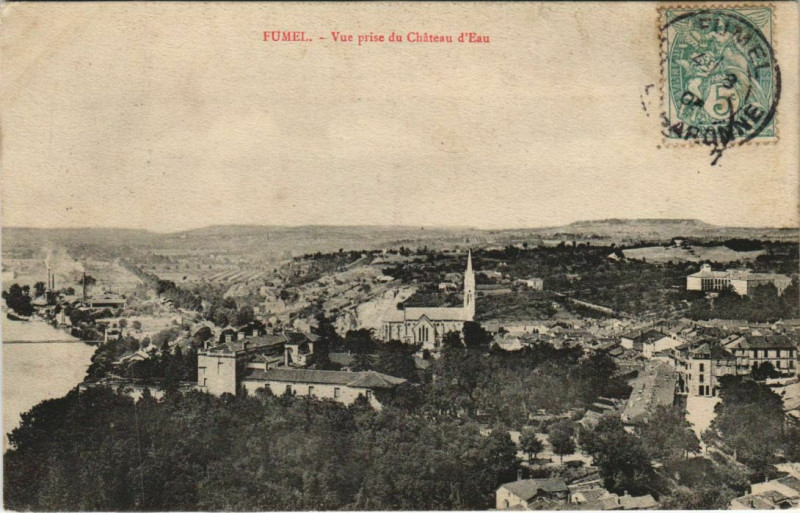Carte postale ancienne Fumel Vue prise du Chateau d'Eau France à Fumel