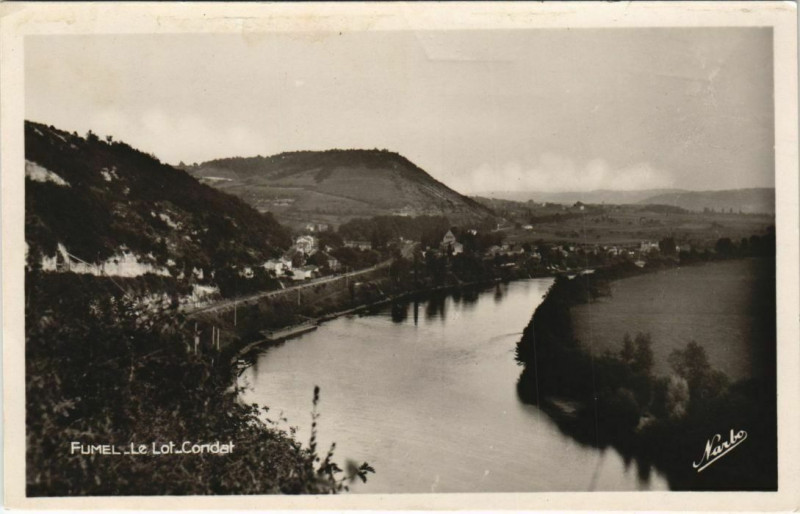 Carte postale ancienne Fumel Le Lot Condat France à Fumel