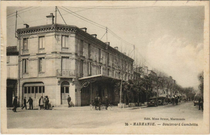 Carte postale ancienne Marmande Boulevard Gambetta France à Marmande