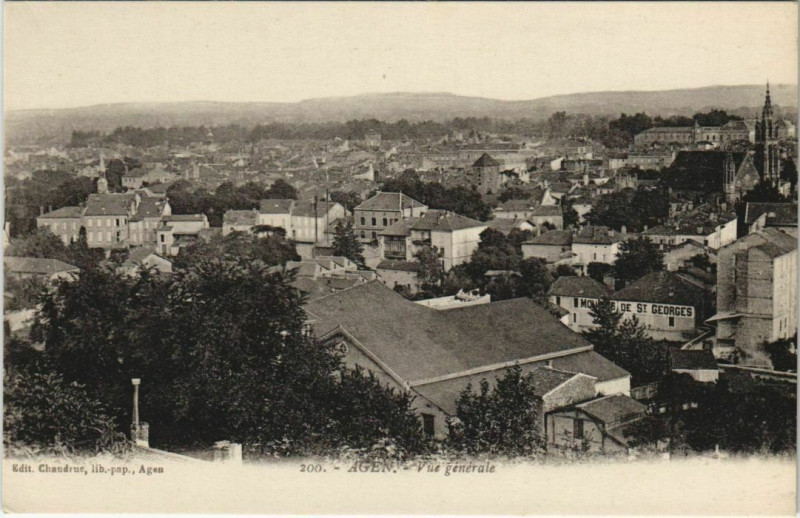 Carte postale ancienne Agen Vue Generale France à Agen