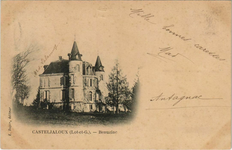 Carte postale ancienne Casteljaloux Beauziac France à Beauziac