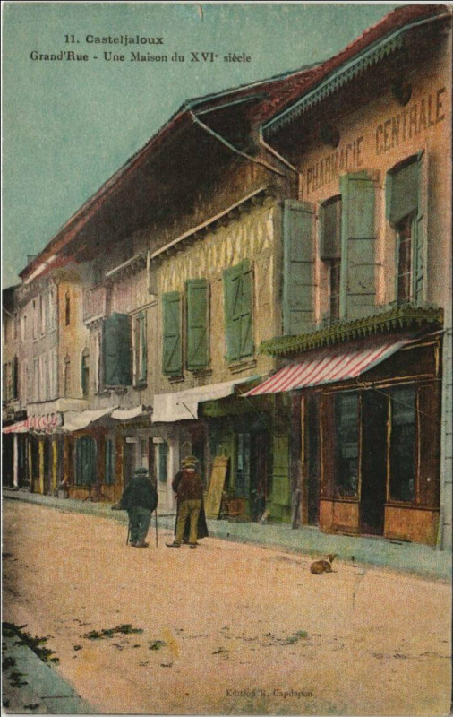 Carte postale ancienne Casteljaloux Grande Rue, Une Maison France à Casteljaloux