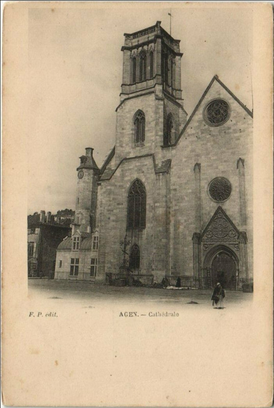 Carte postale ancienne Agen Cathedrale France à Agen