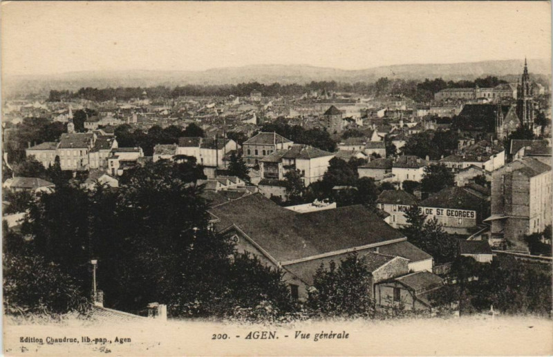 Carte postale ancienne Agen Vue Generale France à Agen