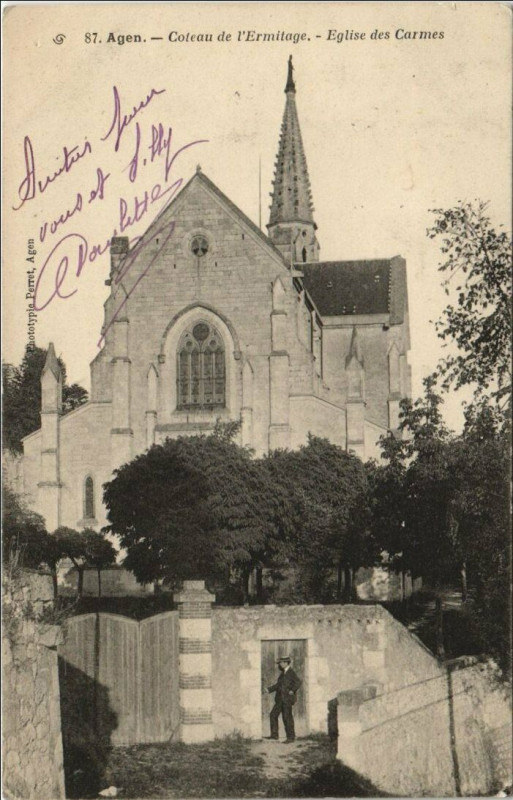 Carte postale ancienne Agen Coteau de l'Ermitage France à Agen