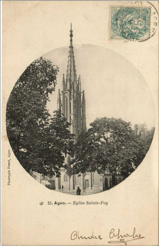 Carte postale ancienne Agen Eglise Sainte-Foy France à Agen