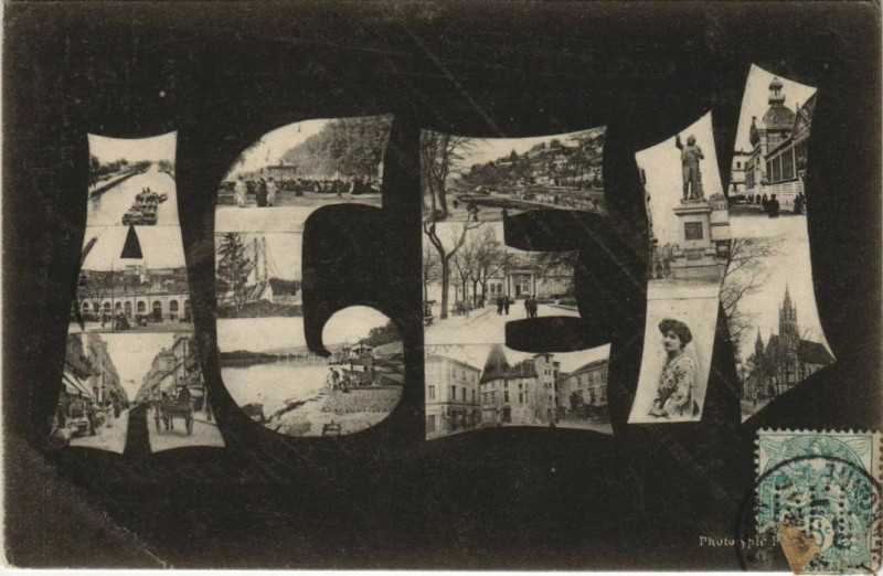 Carte postale ancienne Agen Souvenir France à Agen