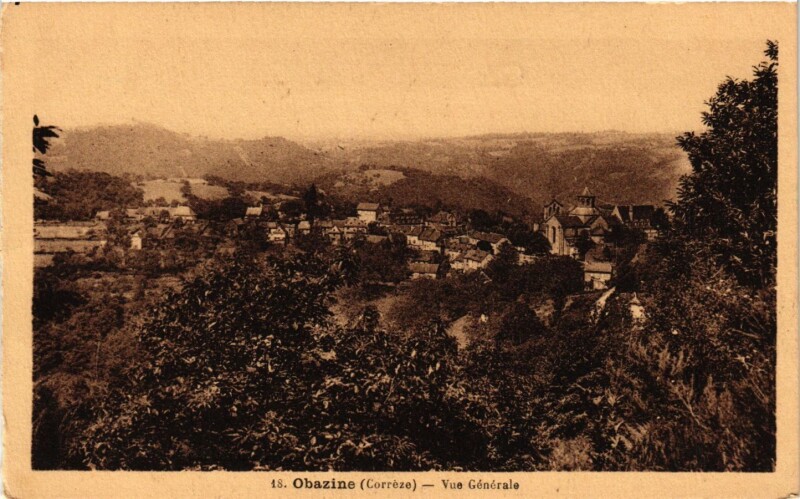 Carte postale ancienne Obazine - Vue générale