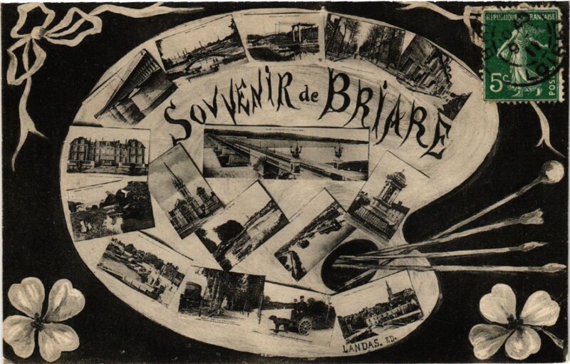 Carte postale ancienne Briare - Scenes - Souvenir de Briare à Briare