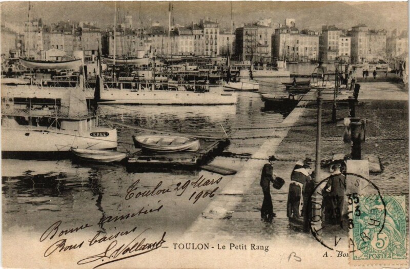 Carte postale ancienne Toulon Le Petit Rang à Toulon