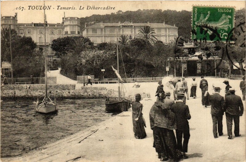 Carte postale ancienne Toulon Tamaris-Le Débarcadére à Toulon