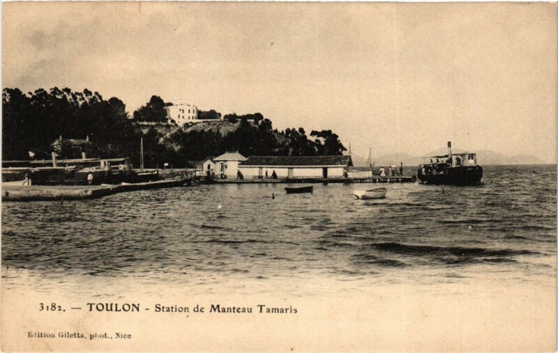 Carte postale ancienne Toulon Station de Manteau Tamaris à Toulon