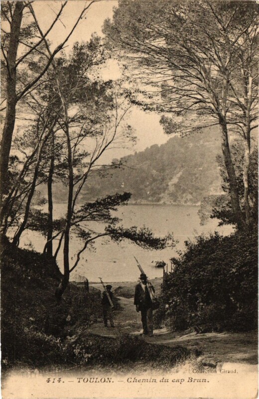 Carte postale ancienne Toulon Chemin du Cap Brun à Toulon