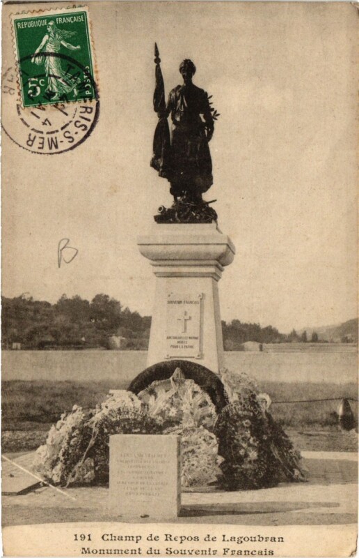 Carte postale ancienne Toulon Monument du Souvenir Francais à Toulon
