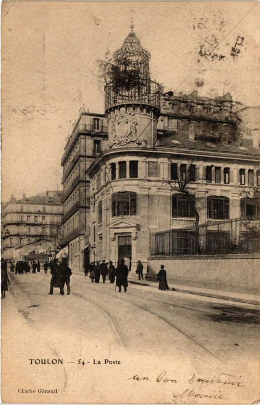 Carte postale ancienne Toulon La Poste à Toulon
