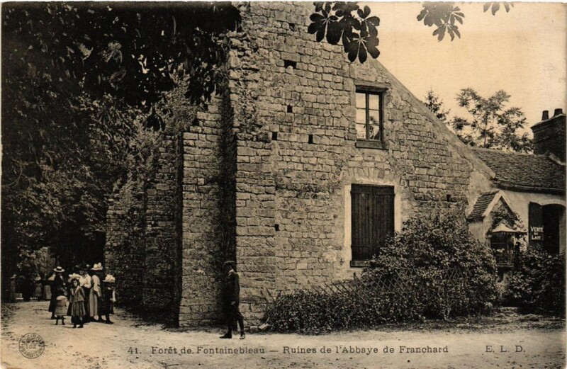 Carte postale ancienne Forêt de Fontainebleau - Ruines de l'Abbaye de Franchard à Fontainebleau