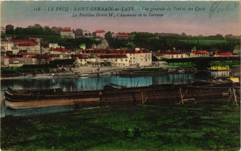 Carte postale ancienne Le Pecq Saint-Germain-en-Laye au Pecq