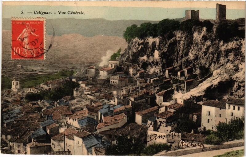 Carte postale ancienne Colignac - Vue générale