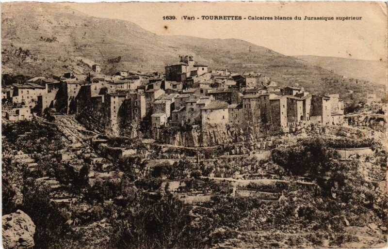 Carte postale ancienne Tourettes - Calcaires blances