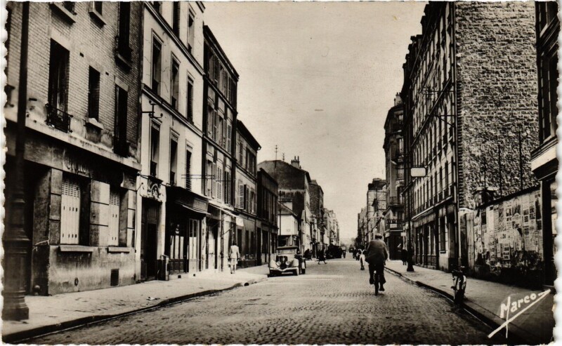 Carte postale ancienne Rue de Paris à Clichy
