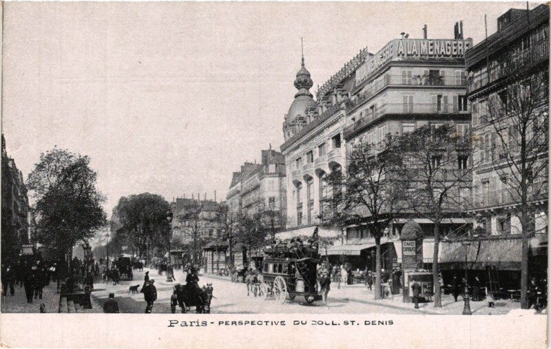Carte postale ancienne Paris 10e - Prespective du Doll. St. Denis à Paris 10e