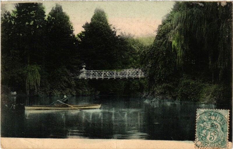 Carte postale ancienne Paris 12e-Bois de Vincennes-Lac Daumesnil à Paris 12e