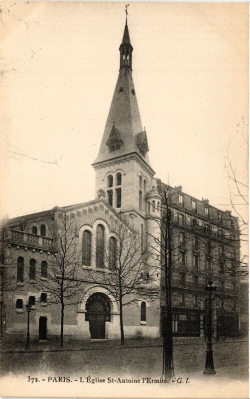Carte postale ancienne Paris 12e-Eglise Saint-Antoine l'Ermite à Paris 12e